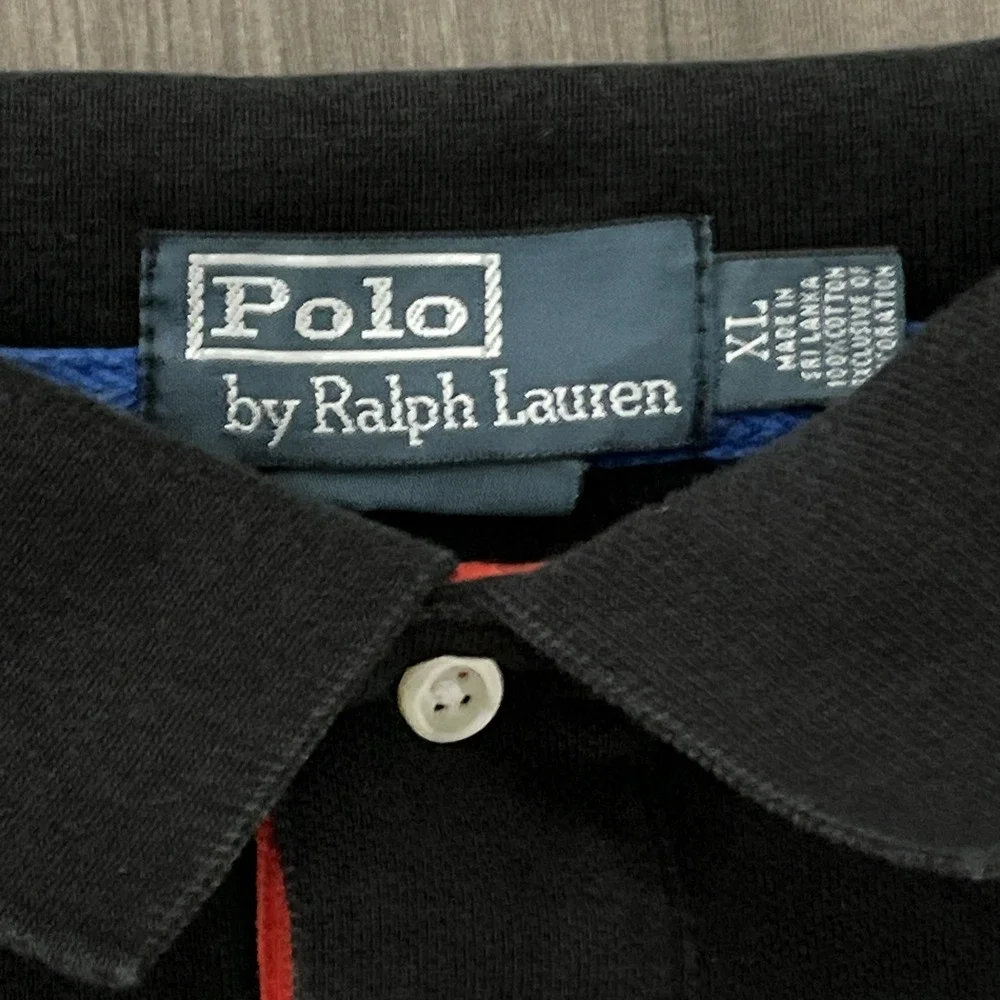 PoloRalph Lauren Short Sleeve Rugby Polo Shirt Mens XL Embroidered Logo Black